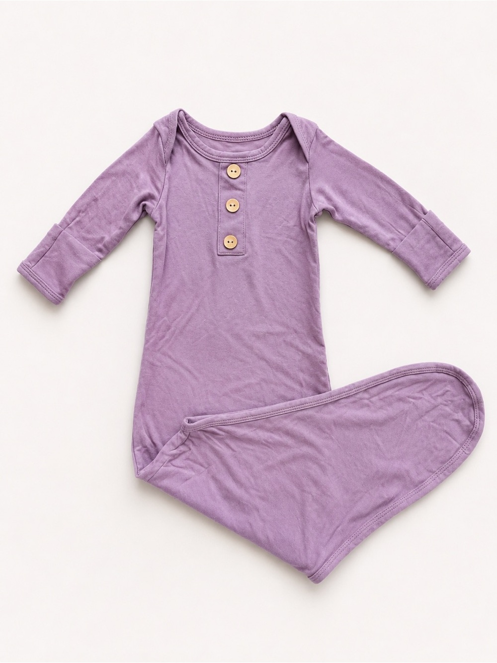 Kids Lavender Sleep Gown Nightgown with Button Detail